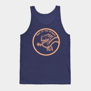 Year of the Dragon Portrait Peach Fuzz Tank Top